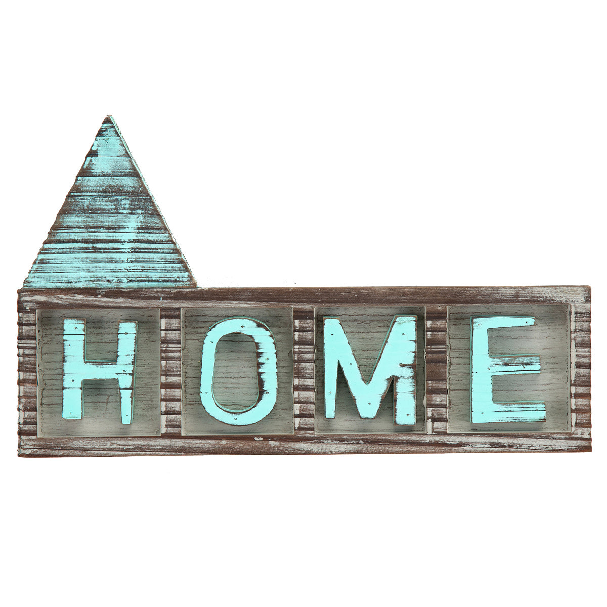 Jackcube Design Wall Décor Scritta Home Legno Teal 12,5"