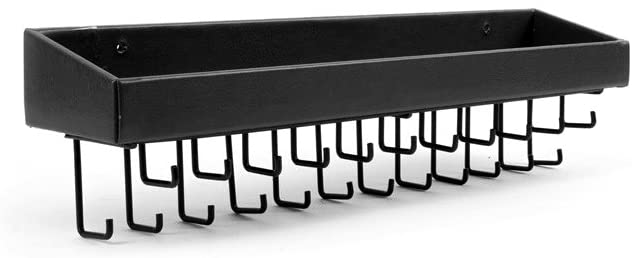 Jackcube Design Portagioie Parete 23 Ganci Mensola Nero