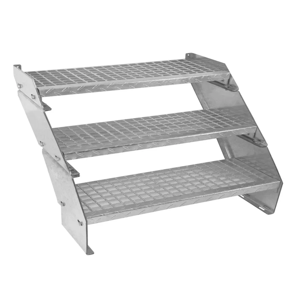 Q-Rax Scala Zincata 3 Gradini 900 mm Regolabile Componibile