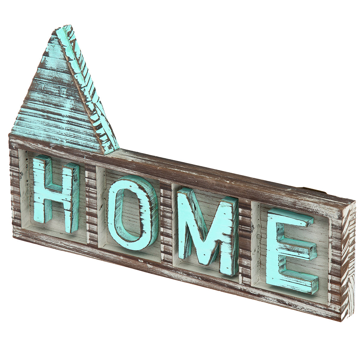 Jackcube Design Wall Décor Scritta Home Legno Teal 12,5"