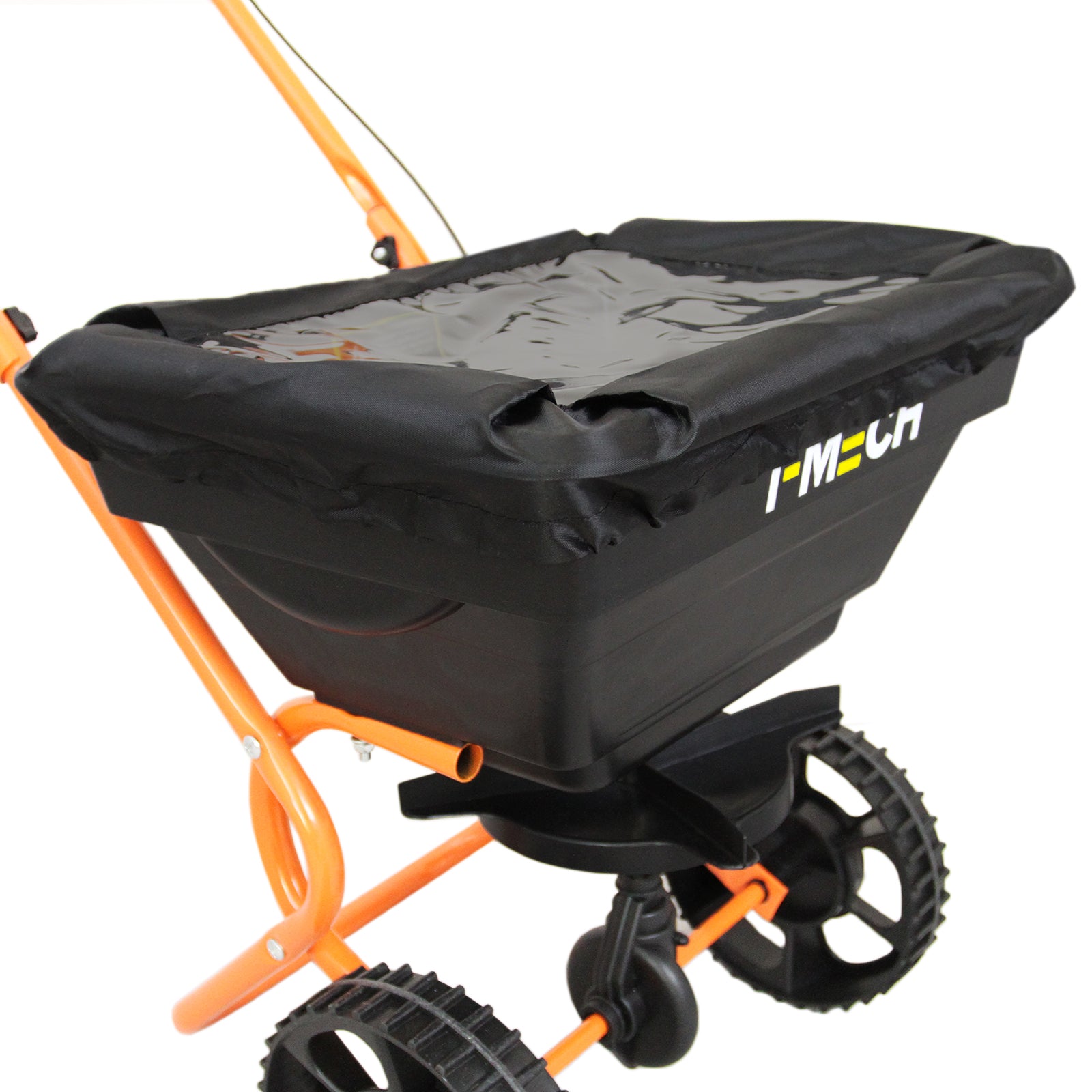 Q-Rax Set Livella Prato 100 cm e Spargitore 25 kg Arancione