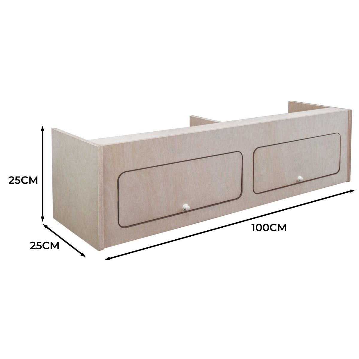 Q-Rax Armadio Camper Pensile 100x25x25 cm Compensato 2 Ante