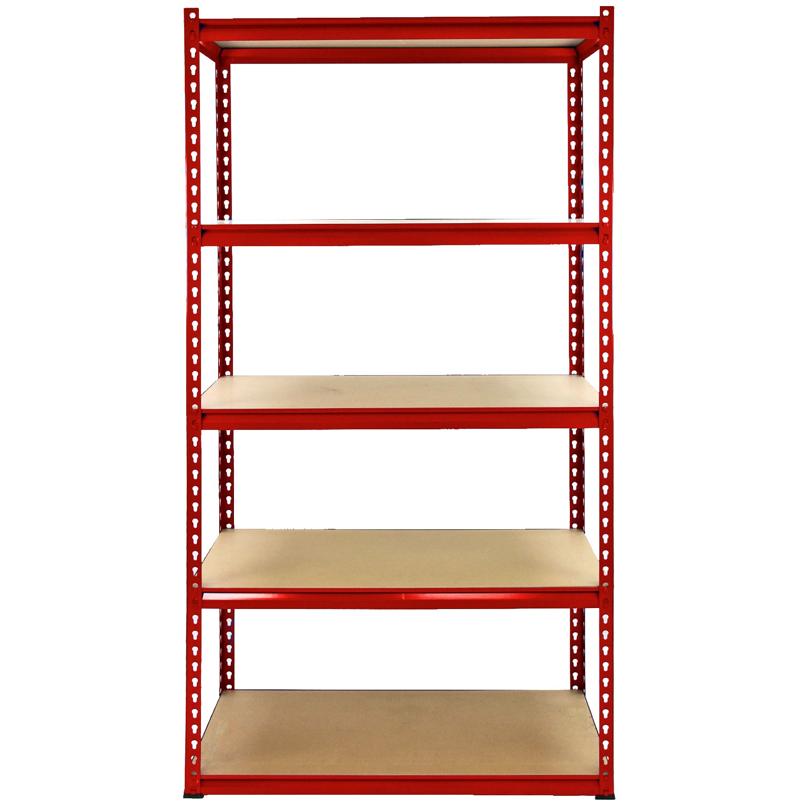 Q-Rax Z-Rax Set 5 Scaffali Rossi 90 cm Angolare Senza Bulloni