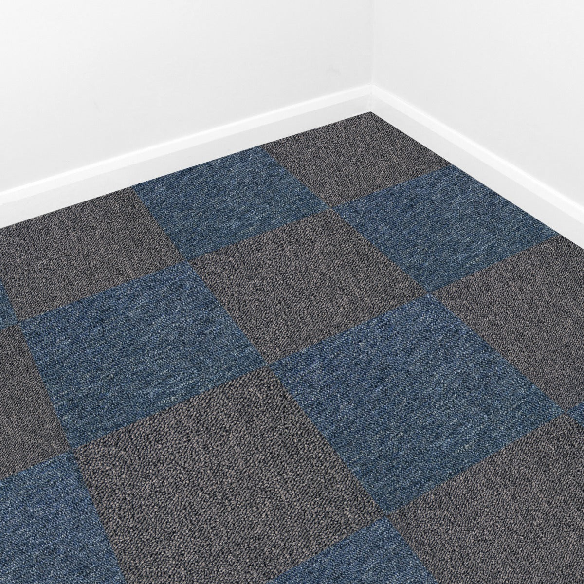 Q-Rax Accessori Casa 40 mattonelle moquette 10mq nero-blu 50x50cm