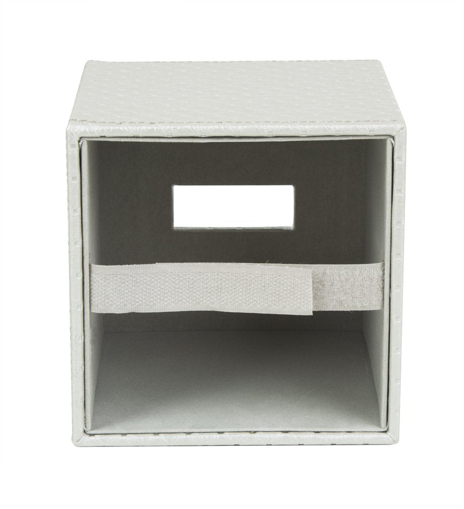 Jackcube Design Coprifazzoletti Quadrato Argento Set 2 Pezzi Pelle
