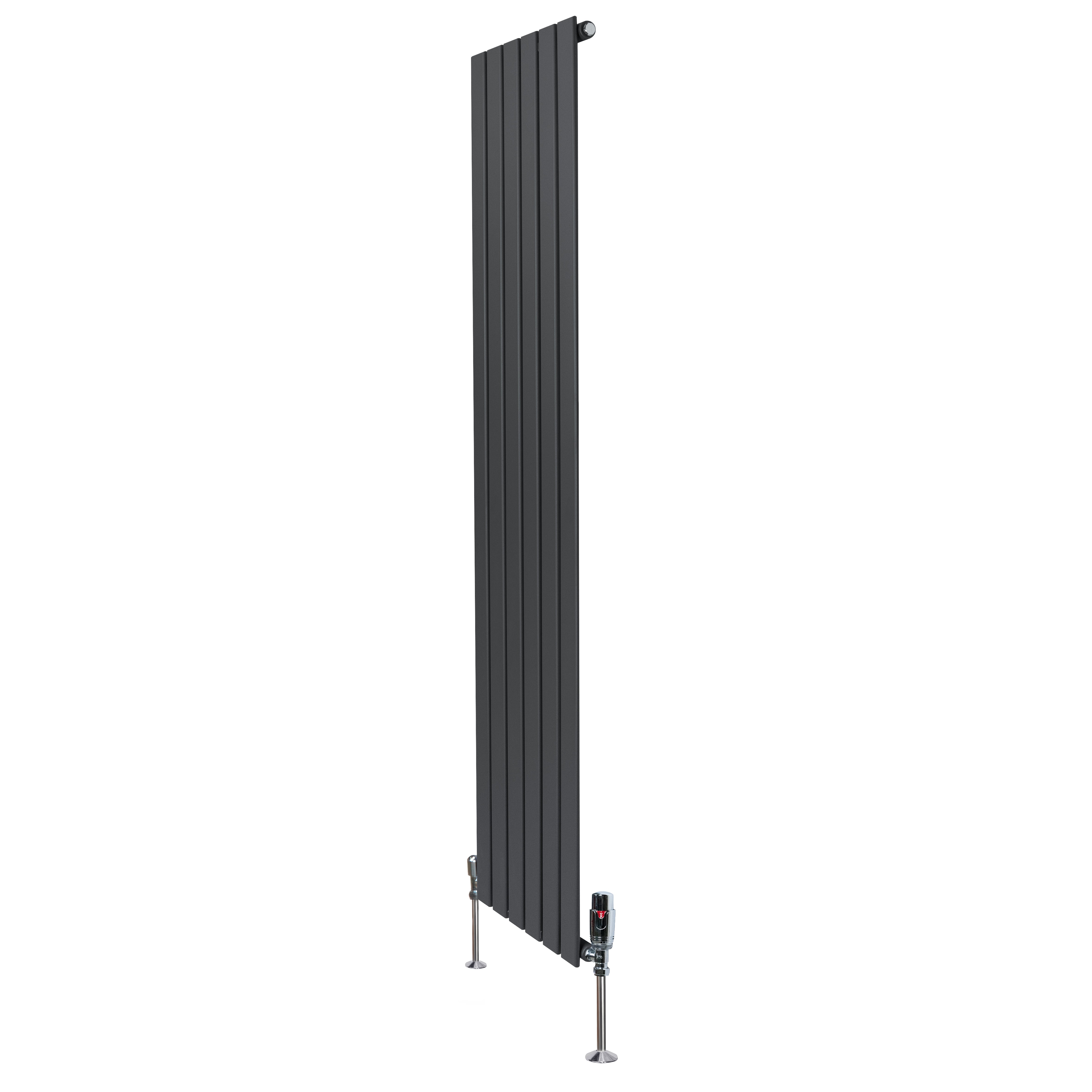 Q-Rax Radiatore Piatto Monocolonna 1800x420 Antracite Valvole