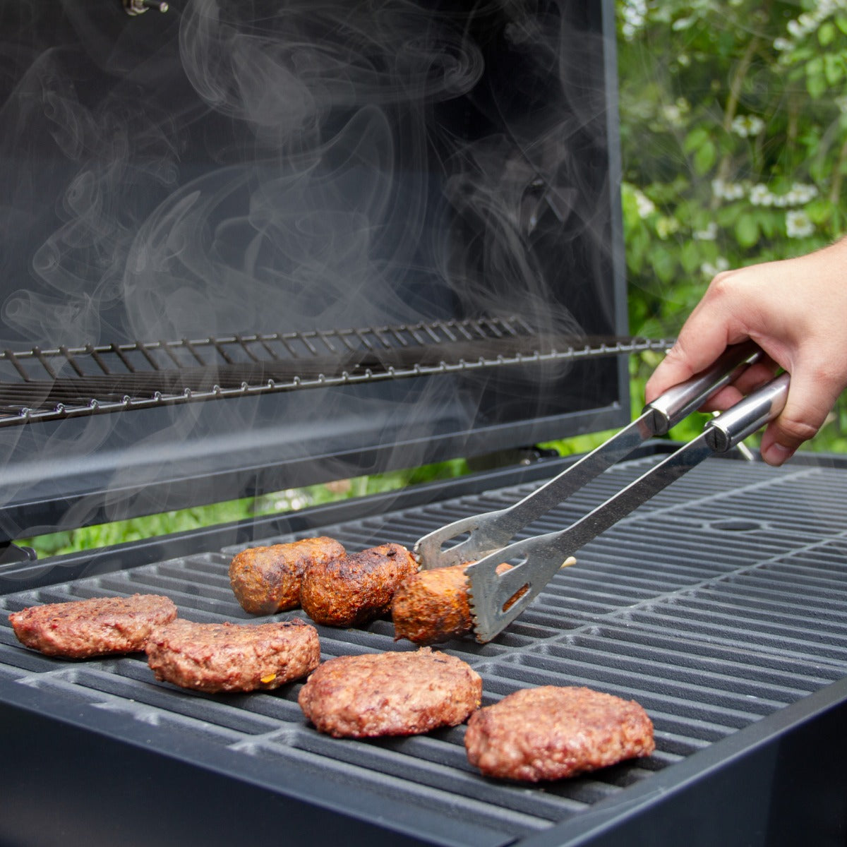 Q-Rax Affumicatore XXL barbecue carbone con coperchio