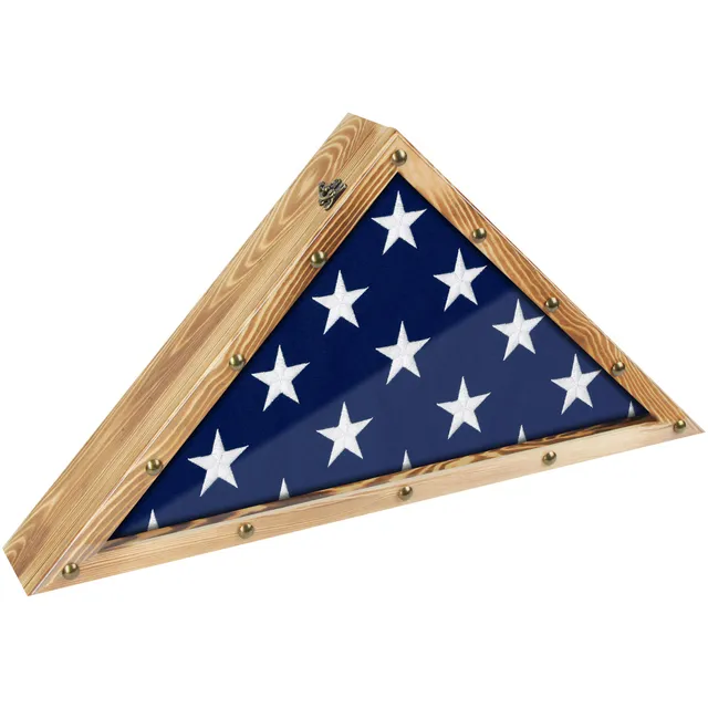 Jackcube Design Display teca bandiera legno vetro militare
