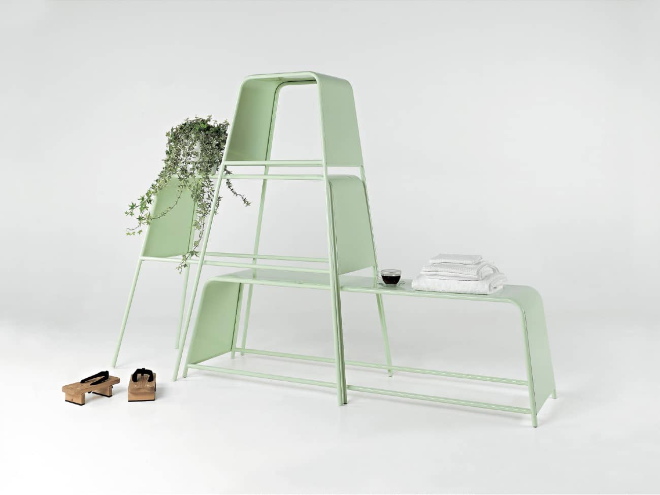 Officinanove Mademoiselle kit 3 consolle metallo menta