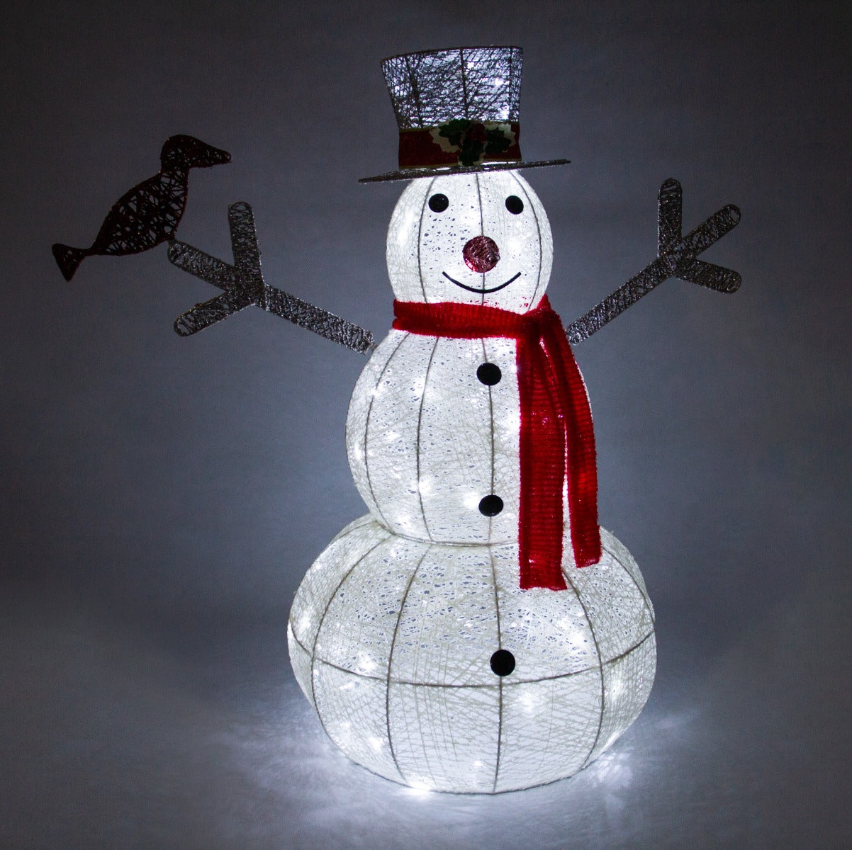 Q-Rax Pupazzo di Neve Luminoso da Esterno 100 LED Bianco Freddo