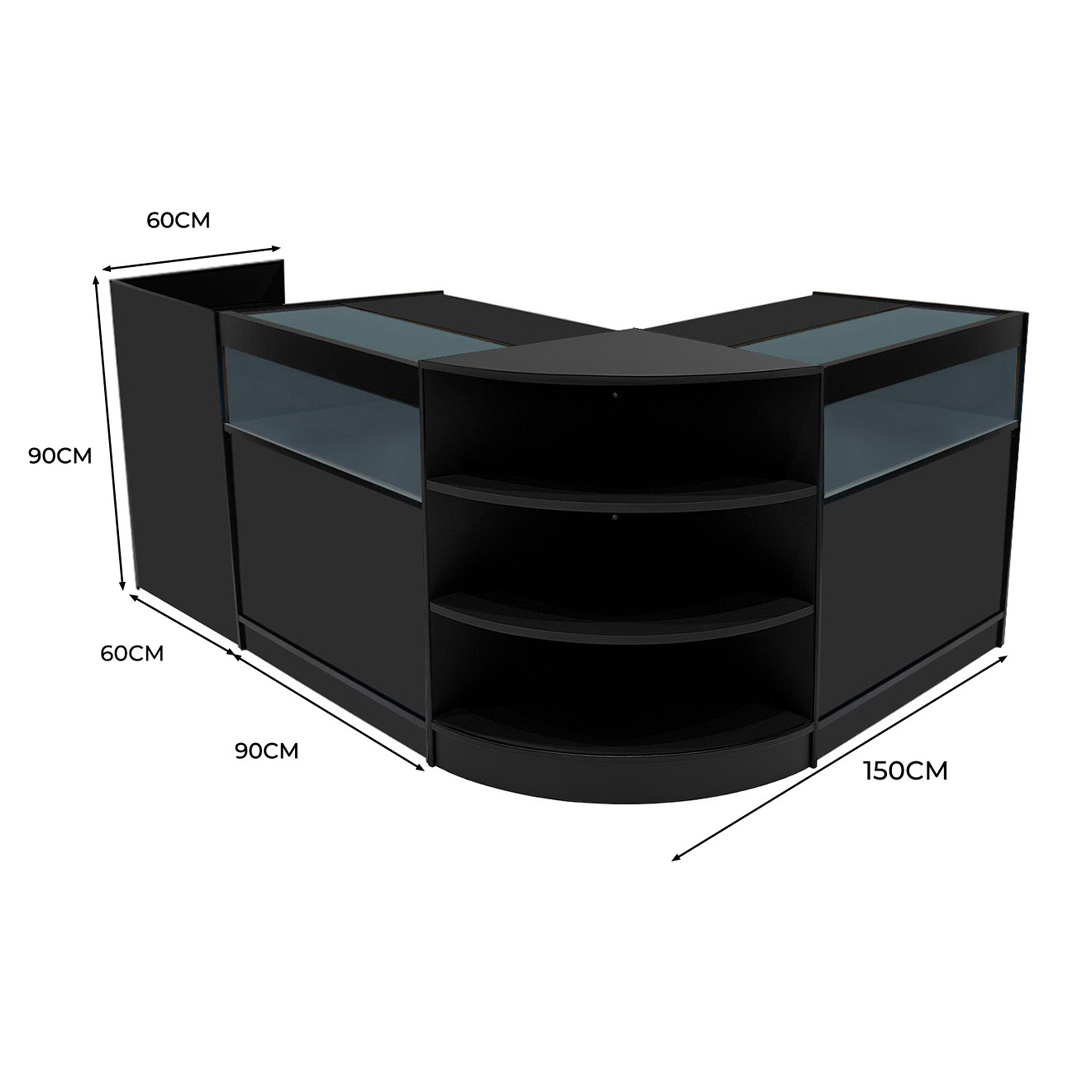 Q-Rax Set Banconi Sagittarius LED Nero LM60 TB60 2xB900