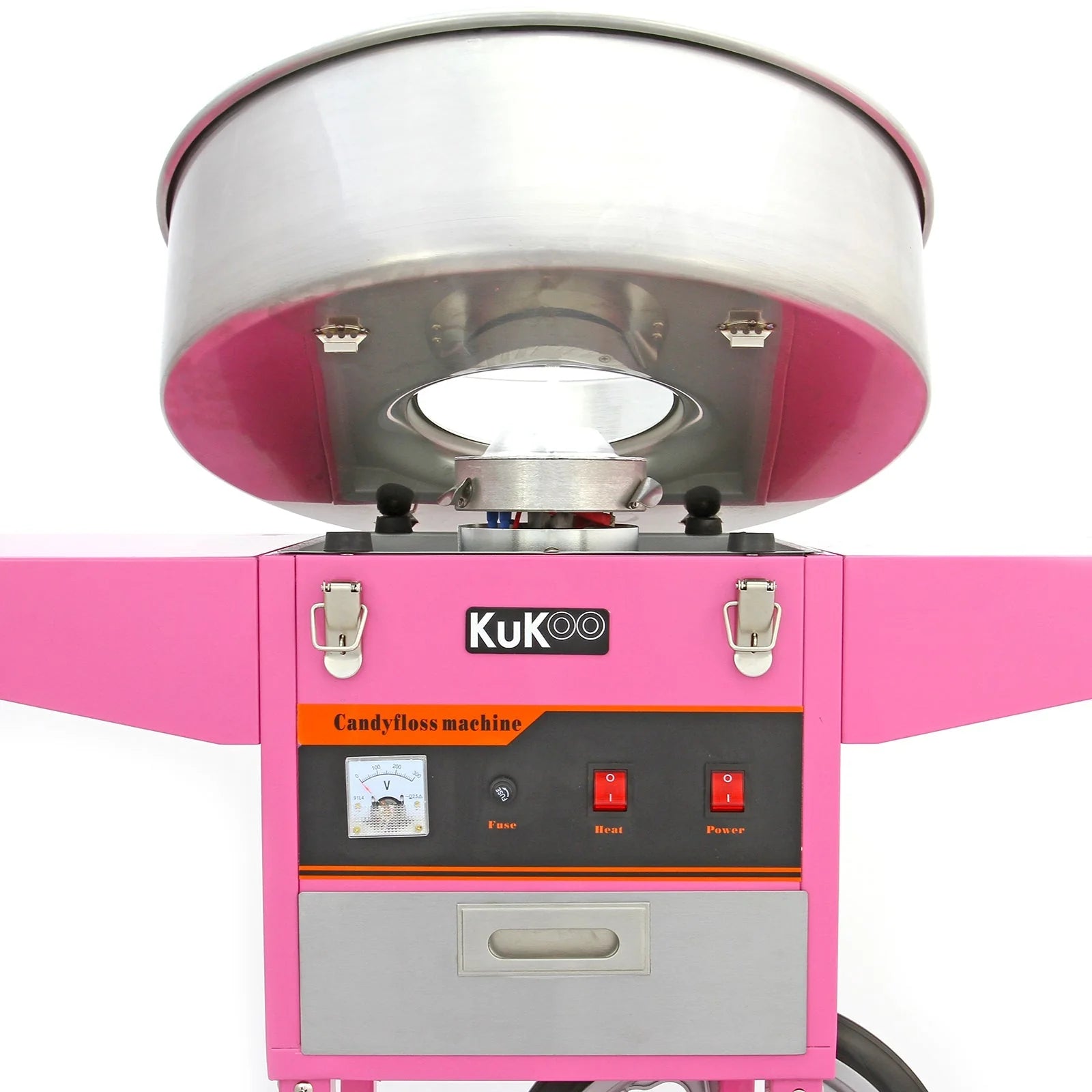 Q-Rax Macchina Zucchero Filato Rosa 50 cm con Carrello