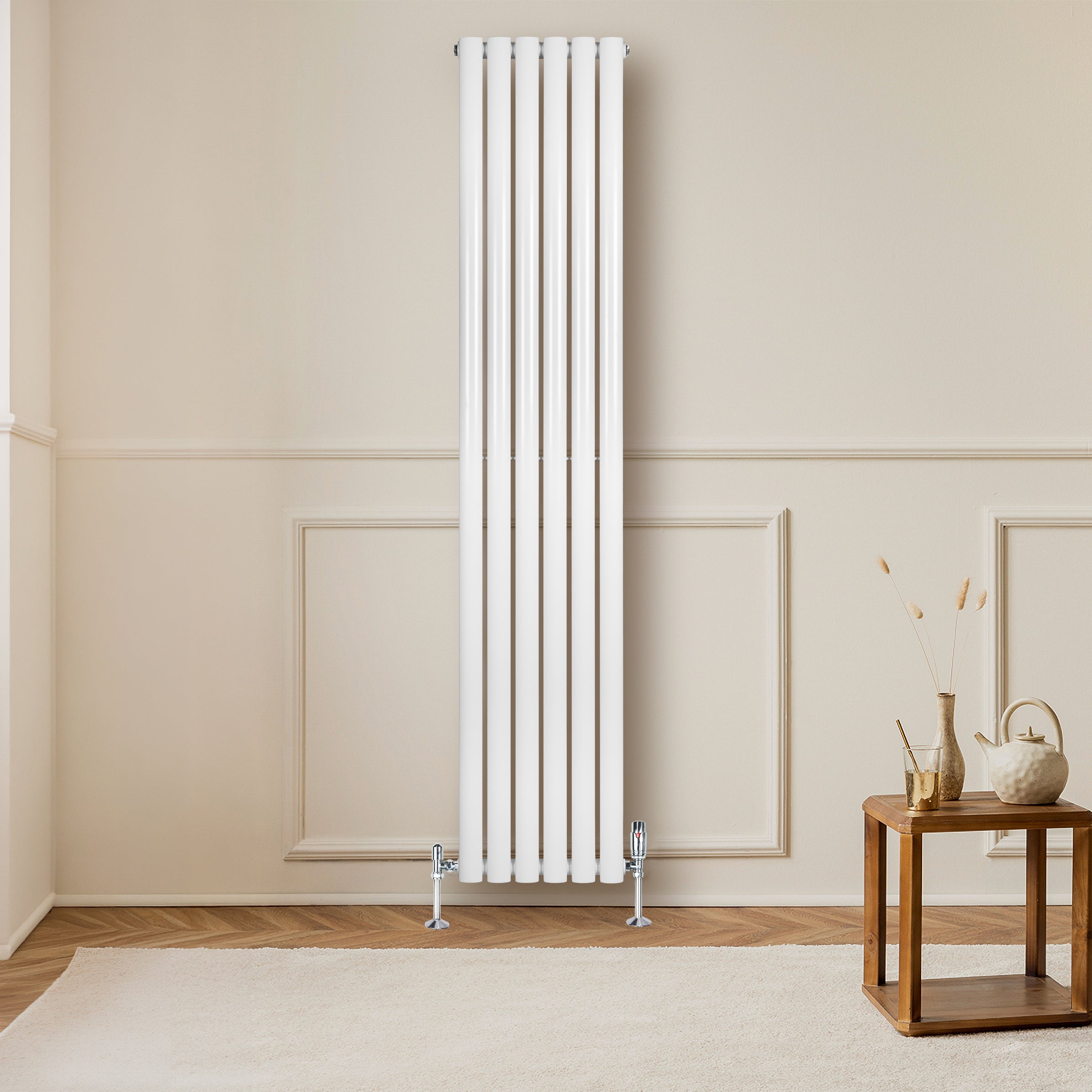 Q-Rax Radiatore Ovale Verticale 1800x360 mm Bianco