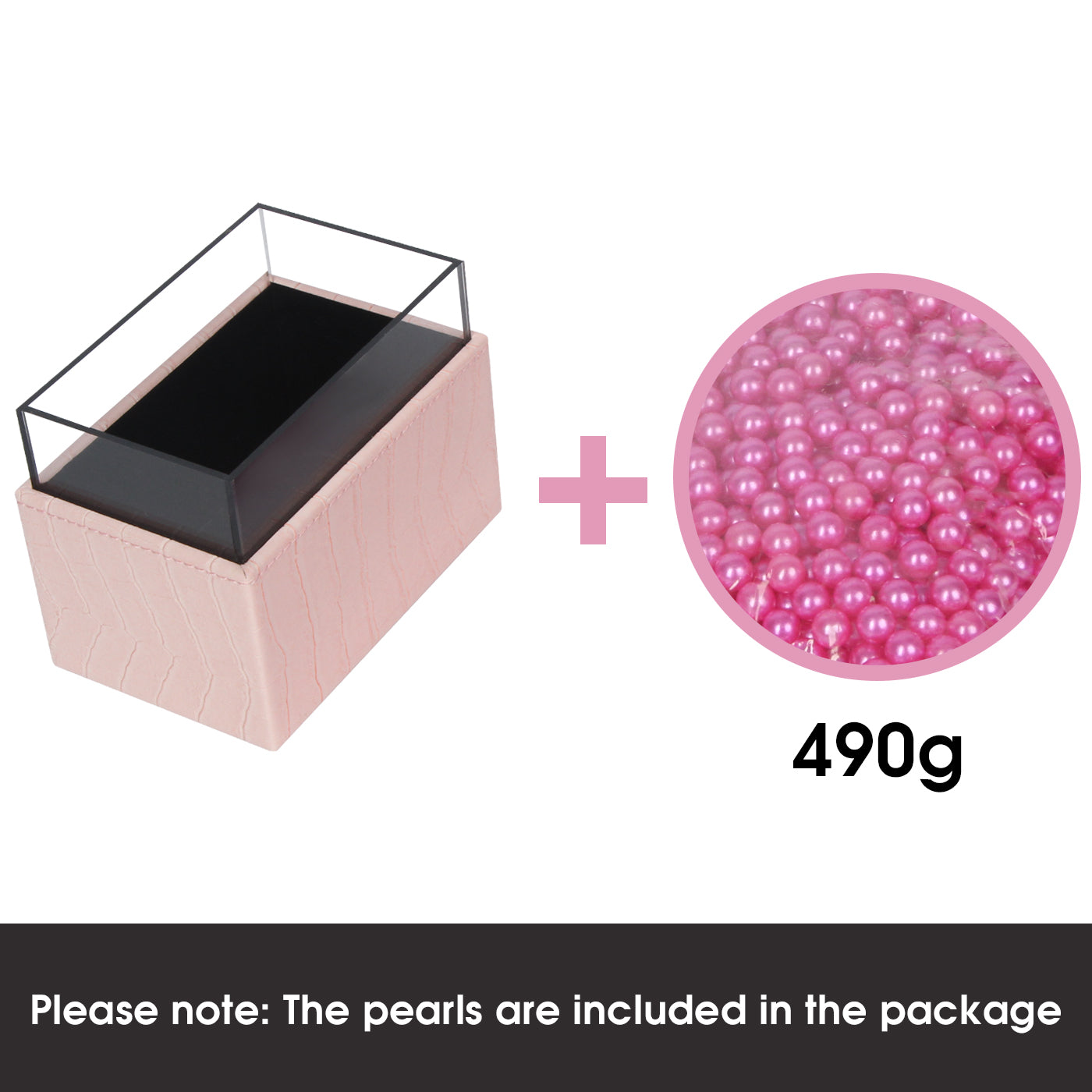 Jackcube Design Porta Pennelli Trucco Rosa con Perle Pelle Sintetica