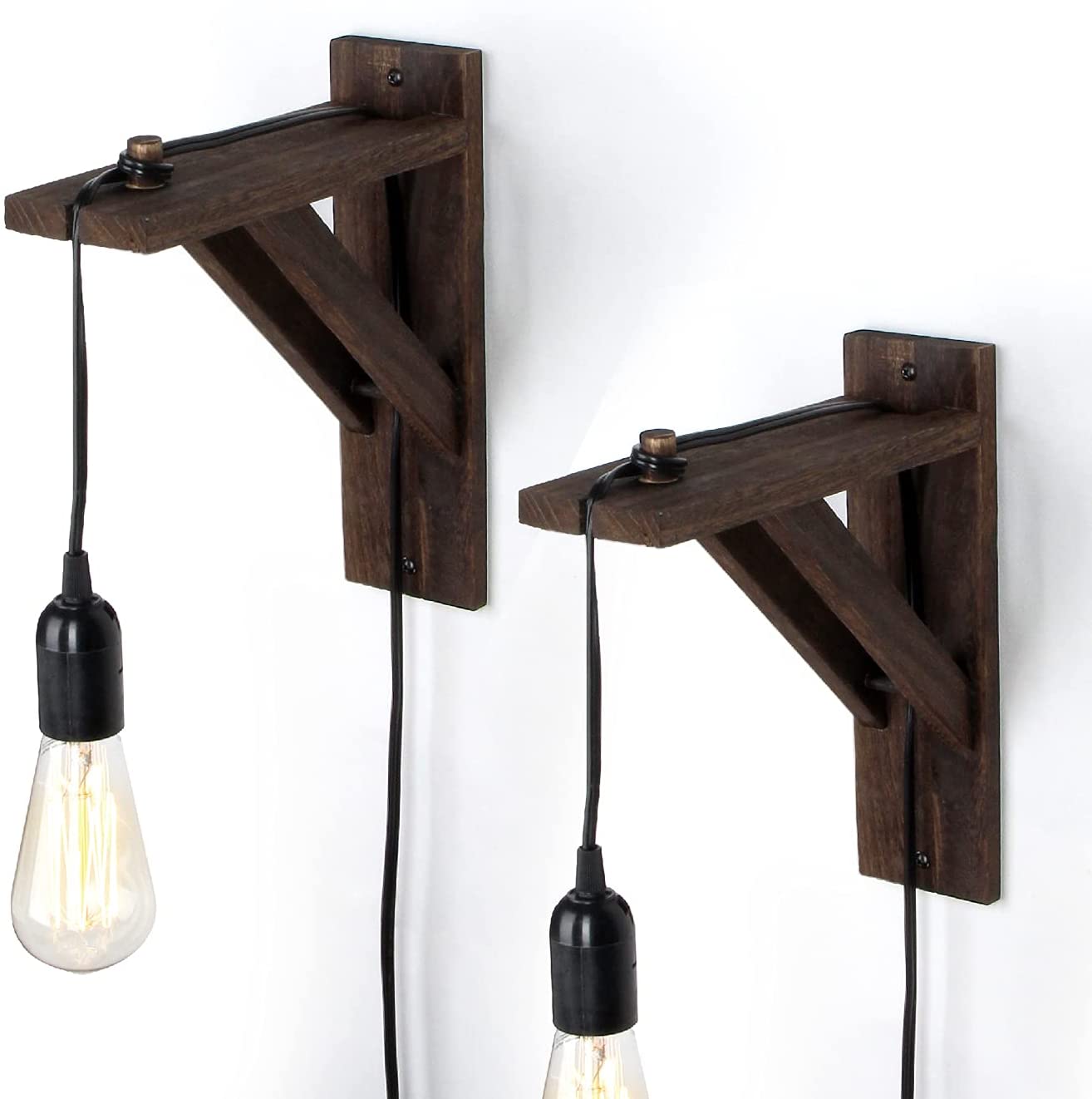 Jackcube Design mensola parete legno massello set 2 pezzi
