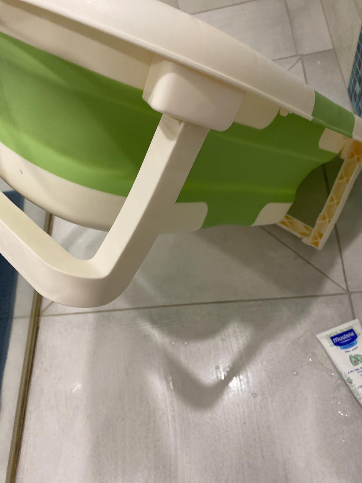 DEANIC Vasca Neonato Pieghevole Grigia 0-24 Mesi con Cuscino