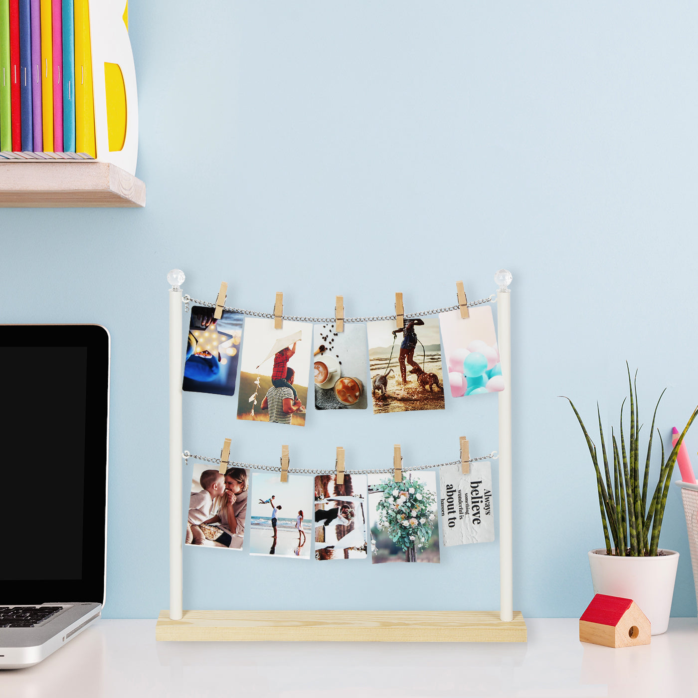 Jackcube Design Home Office Stand Foto Legno 10 Clip Catena