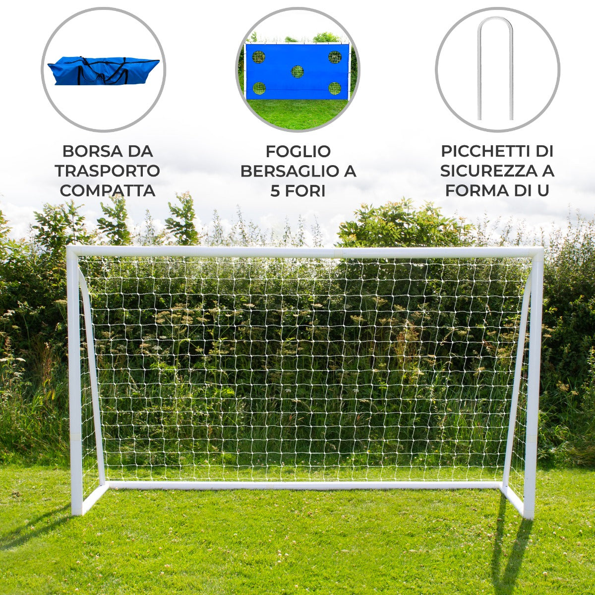 Q-Rax Accessori Casa Porta Calcio 360x180 con Telo