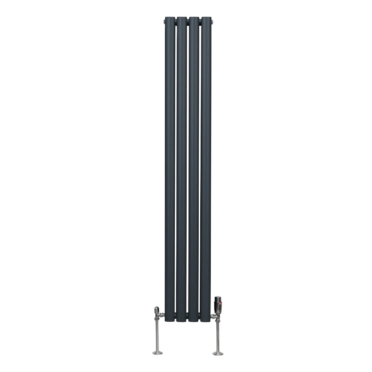 Q-Rax Radiatore Colonna Ovale 1600x240 Antracite con TRV