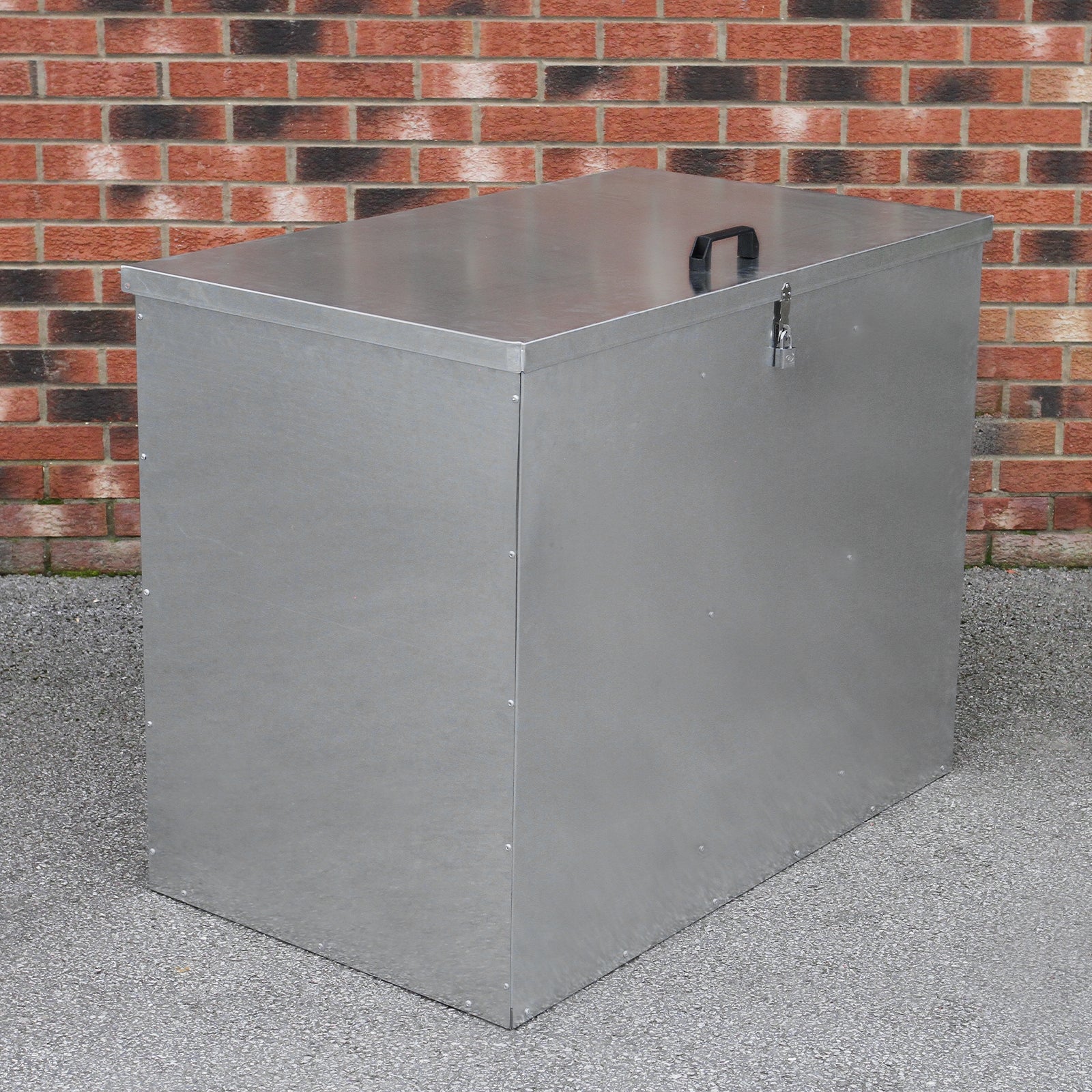 Q-Rax Contenitore Mangimi Galvanizzato 64L 3 Scomparti Chiave