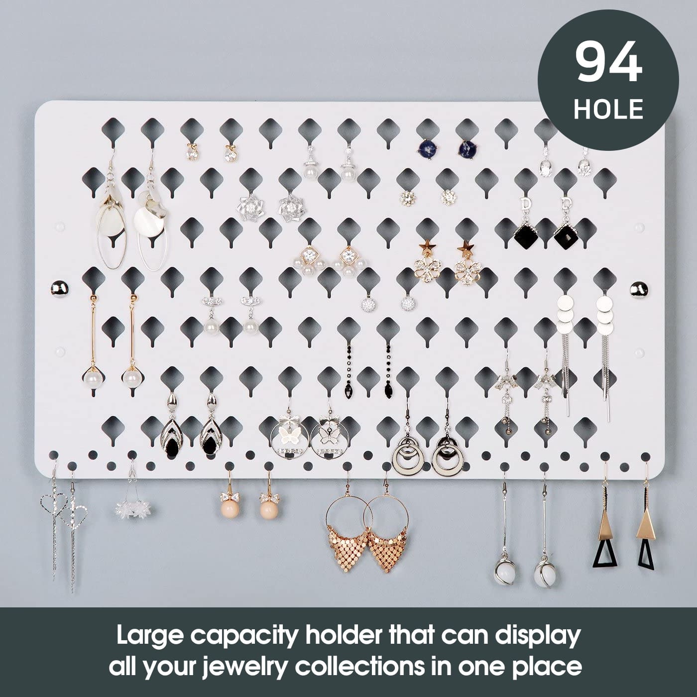Jackcube Design Makeup Portorecchini parete 94 fori bianco