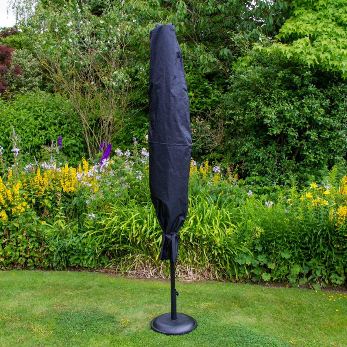 Q-Rax Ombrellone Giardino Inclinabile 2,7m Verde LED Solare