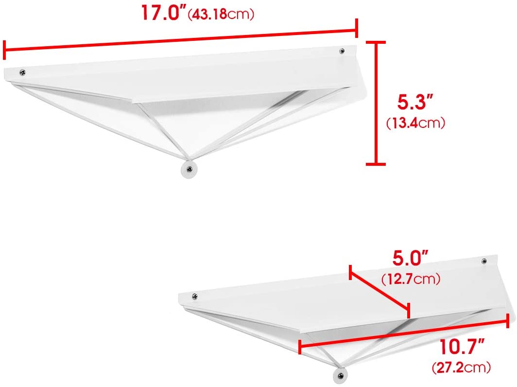 Jackcube Design Living Room Set 2 Mensole Bianche Metallo
