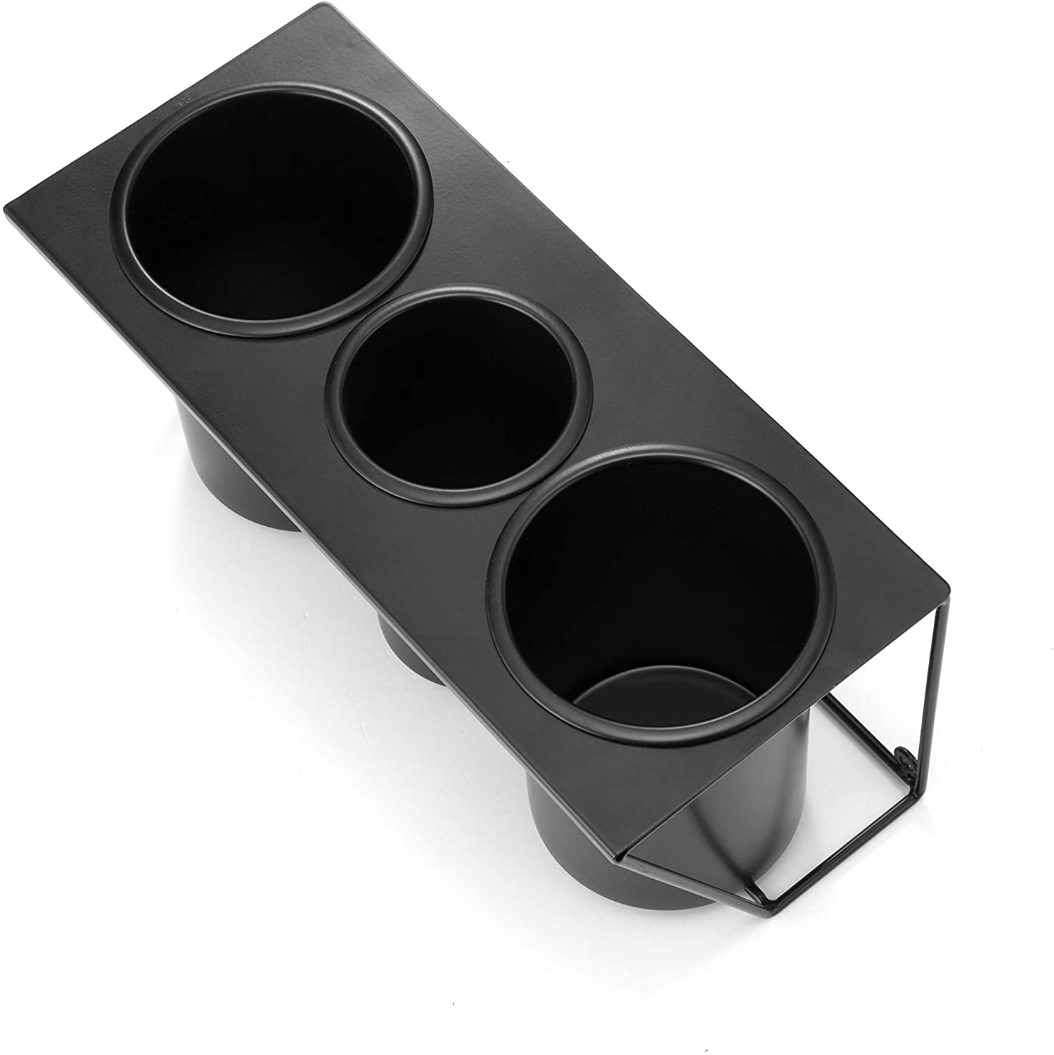 Jackcube Design Porta Phon Parete Nero Acciaio 3 Scomparti