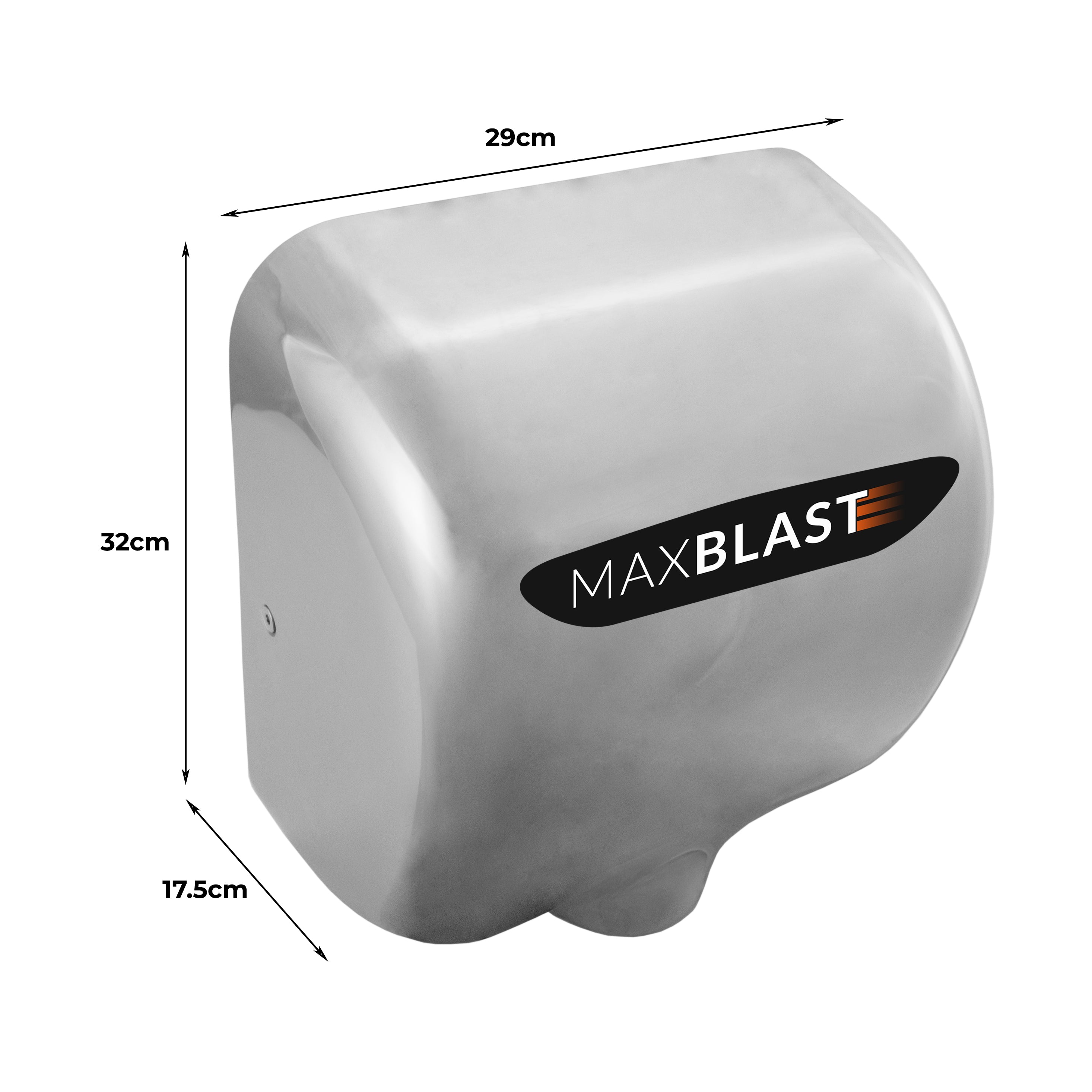 Q-Rax Maxblast Asciugamani Elettrico Automatico HEPA Inox