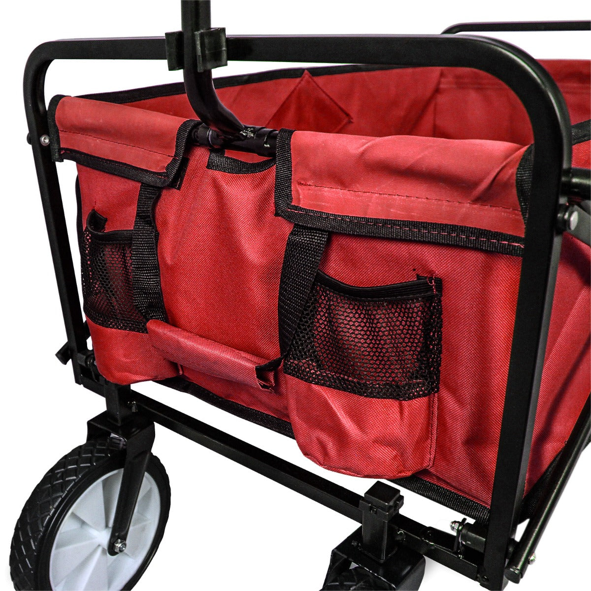 Q-Rax Carrello Giardinaggio Pieghevole Rosso 70kg
