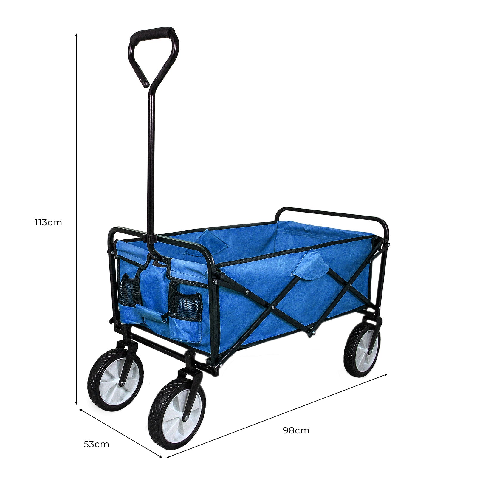 Q-Rax Carrello Pieghevole Fuoristrada 70 kg Acciaio Blu