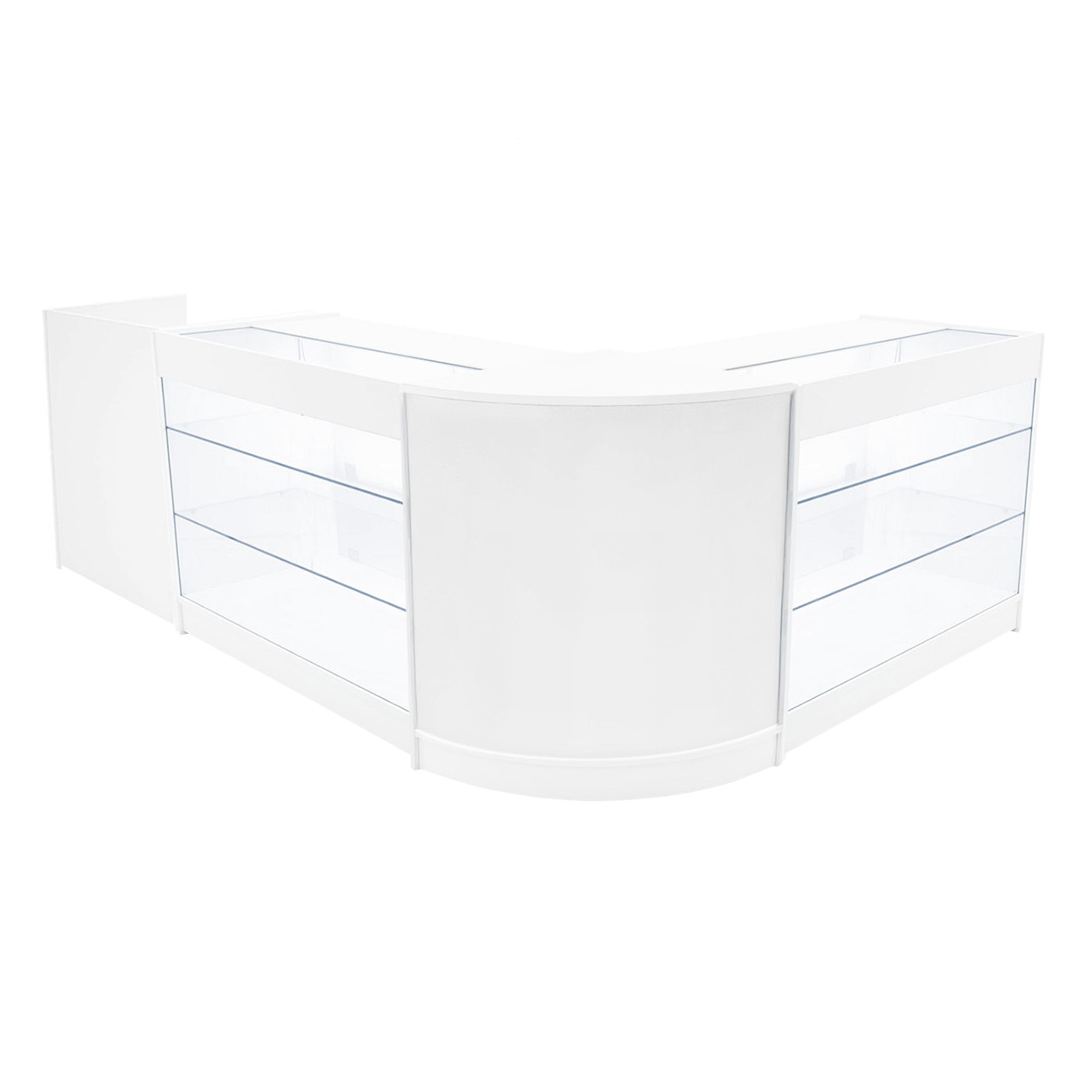 Q-Rax Banconi da Negozio Set LED Aries Bianco K1200 CM60 TB60
