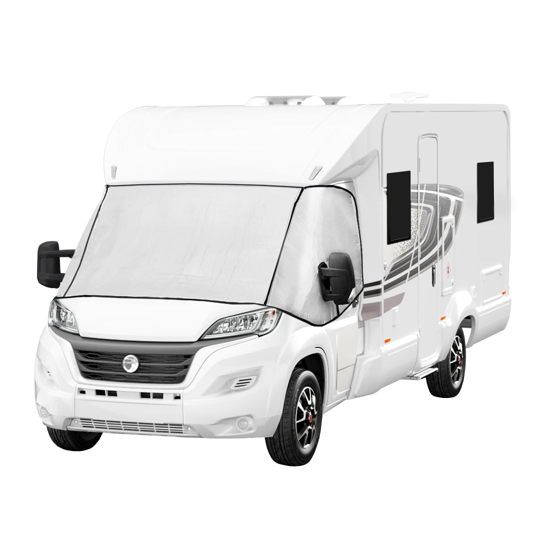 Q-Rax Copertura Parabrezza Camper Termica con Zip e Tasche