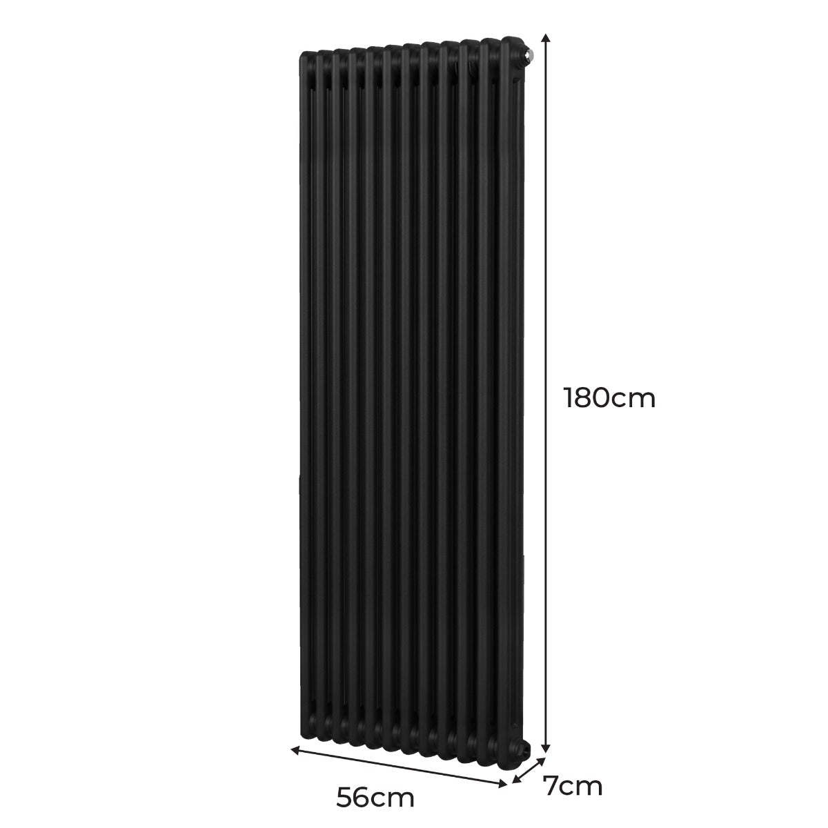 Q-Rax Radiatori Tradizionali 2 Colonne 1800x562 mm Nero