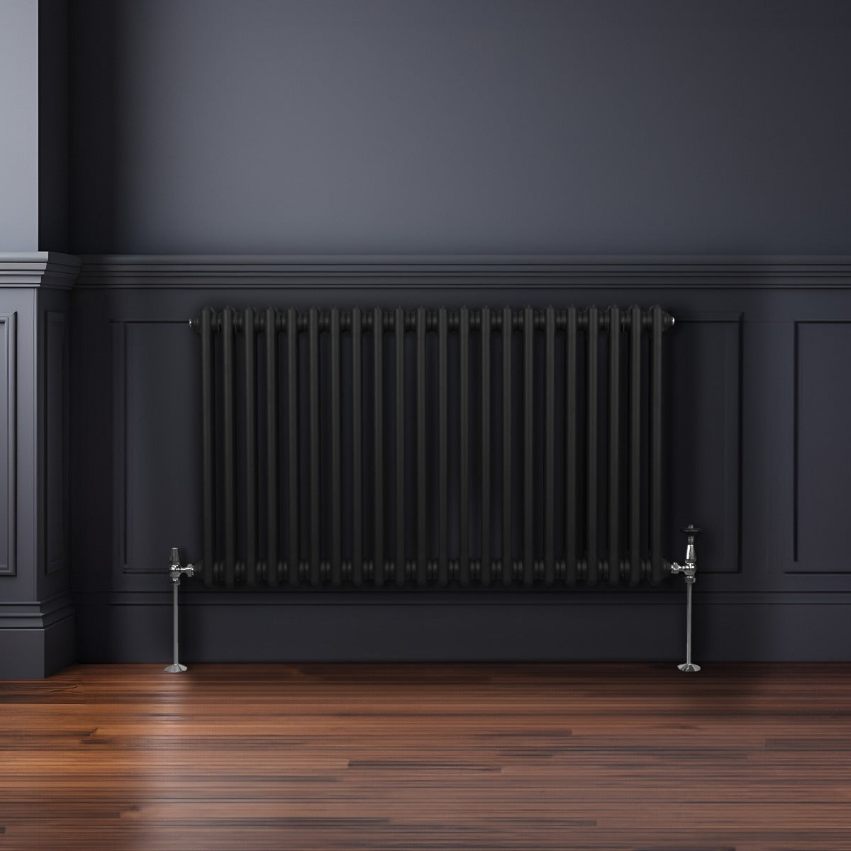 Q-Rax Radiatori Tradizionali Termosifone 2 Colonne 600x1012 mm Nero