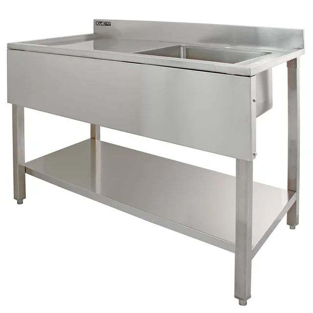 Q-Rax Ristorazione lavello inox 1 vasca scolapiatti sinistra ripiano
