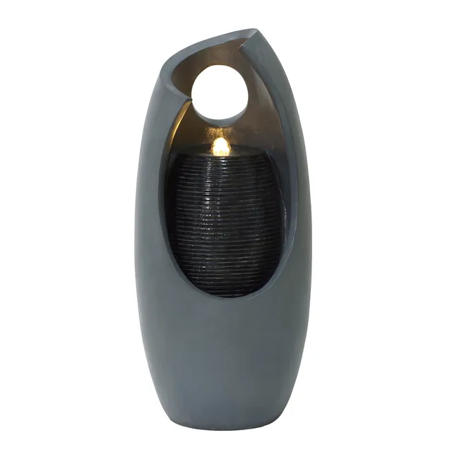 Q-Rax Radiant Falls Fontana Giardino Elettrica LED Grigia