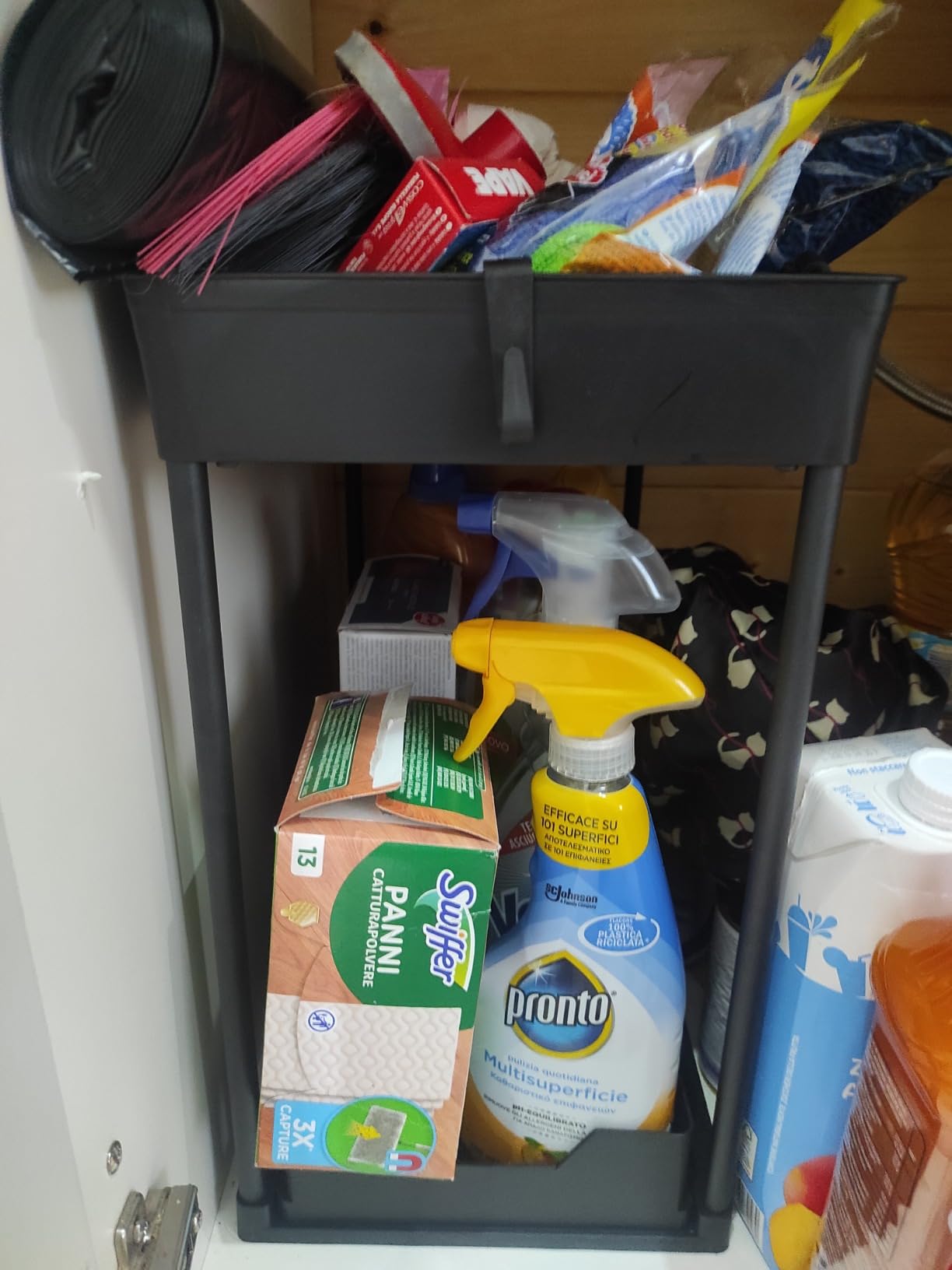 Meltrck Organizer Sottolavello 2 Livelli 2 Pezzi Bianco con Ganci