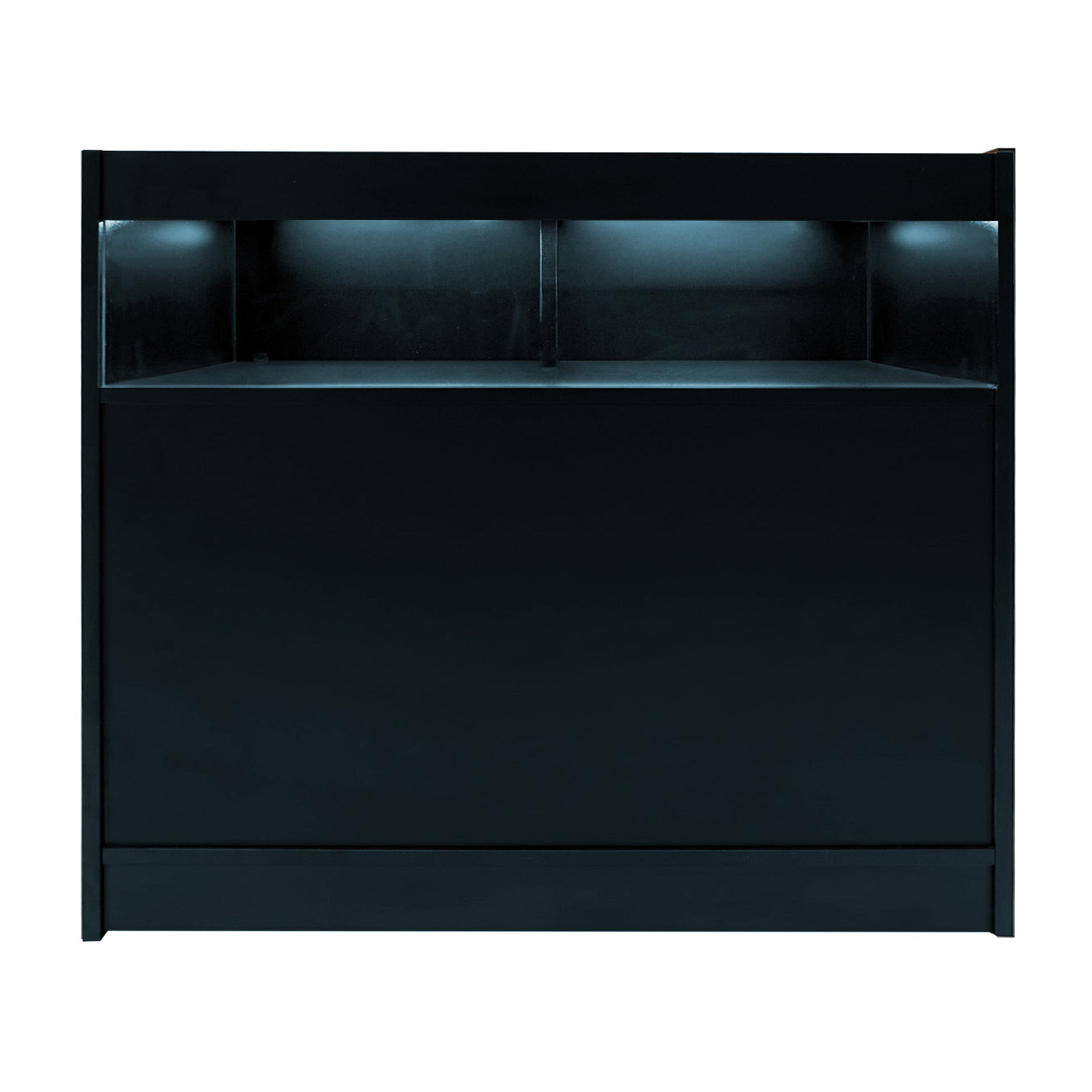 Q-Rax Luna Set 4 Banconi Negozio LED Nero Vetrina Cassa