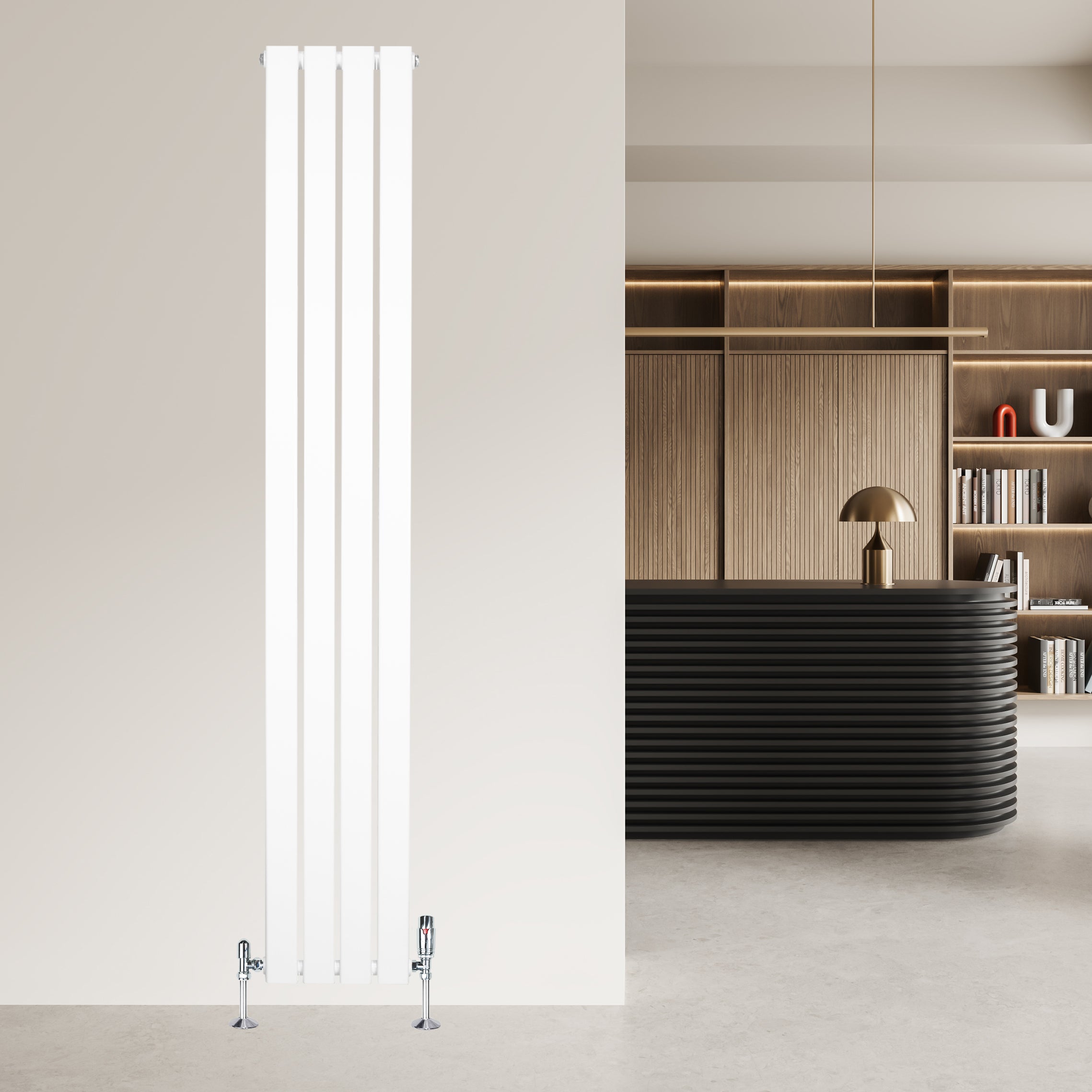 Q-Rax Radiatore Verticale 1800x280mm Bianco Termosifone 2413BTU