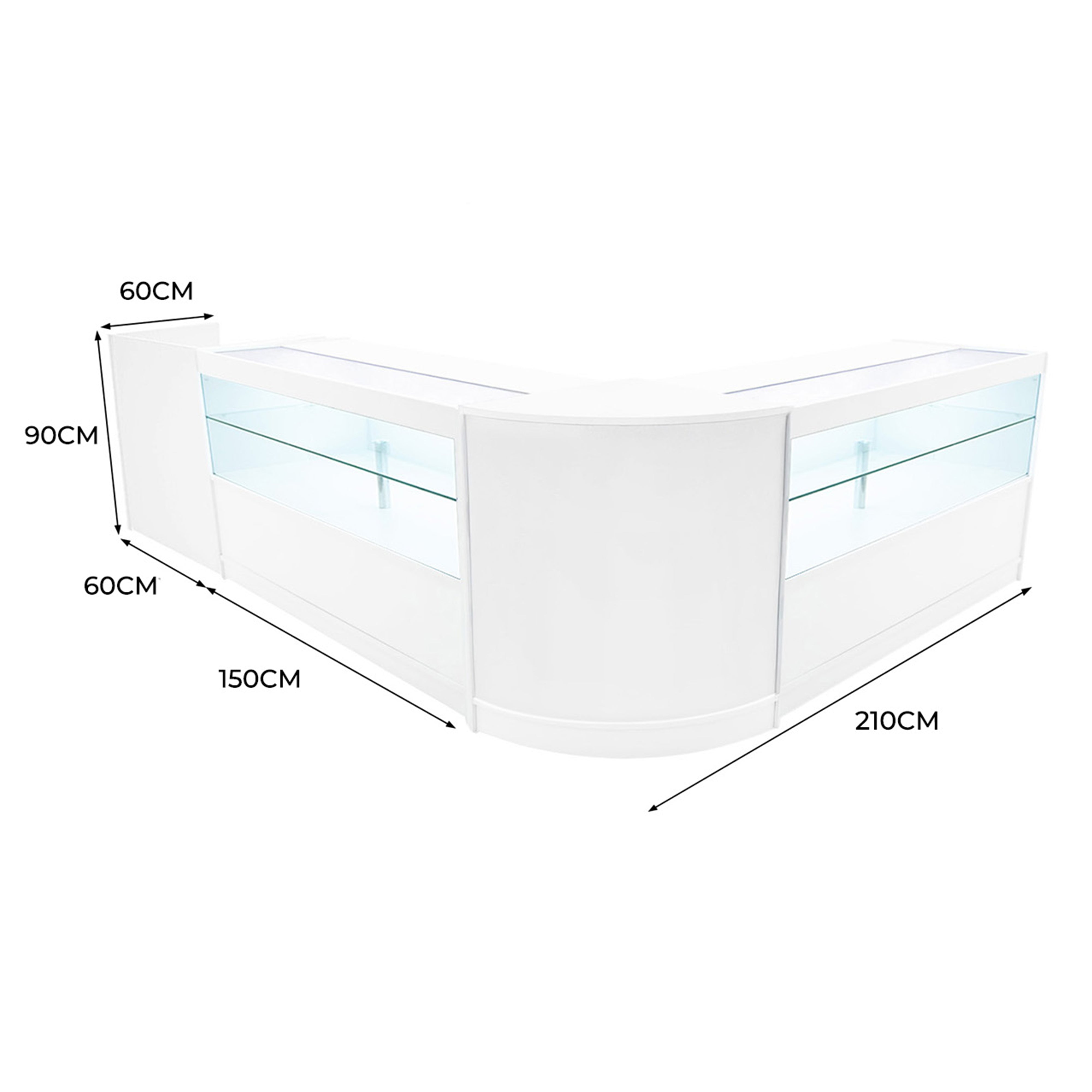 Q-Rax Set Banconi Phoenix LED Bianco CM60 TB60 2xC1500