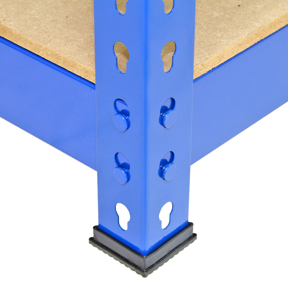 Q-Rax Scaffale Garage Incastro Blu 90x50cm 3 Pezzi 200kg