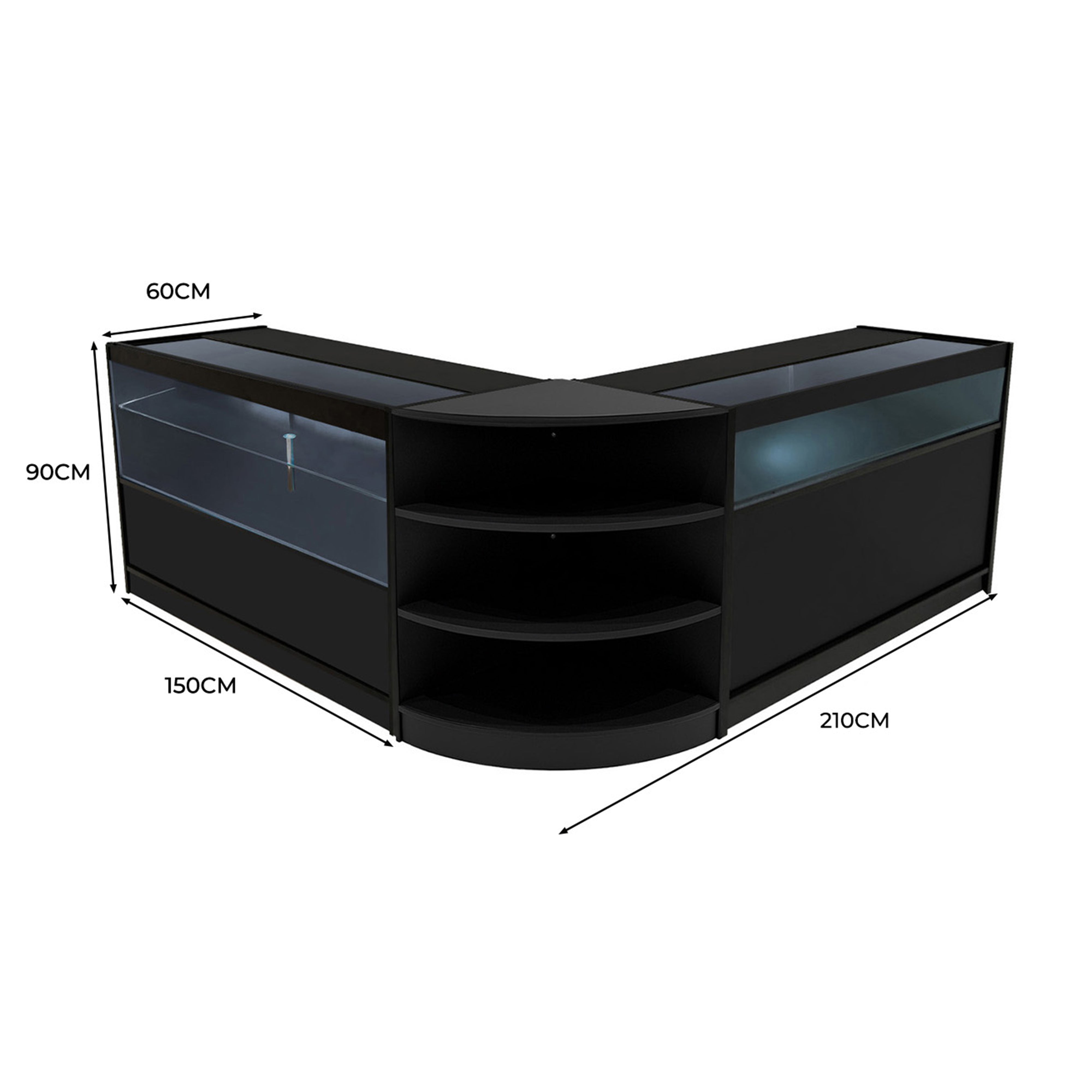 Q-Rax Banconi Harmonia B1500 C1500 LM60 Nero LED