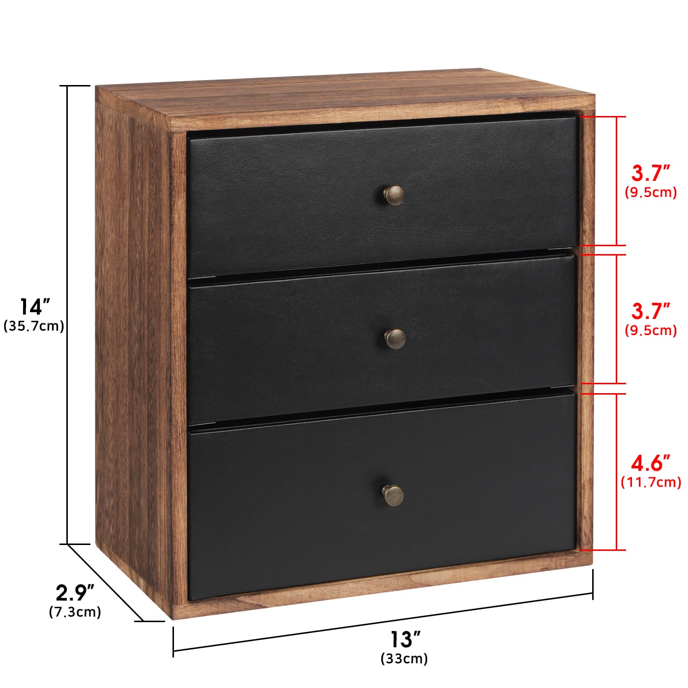 Jackcube Design Makeup Organizer Oli Essenziali Nero 3 Cassetti