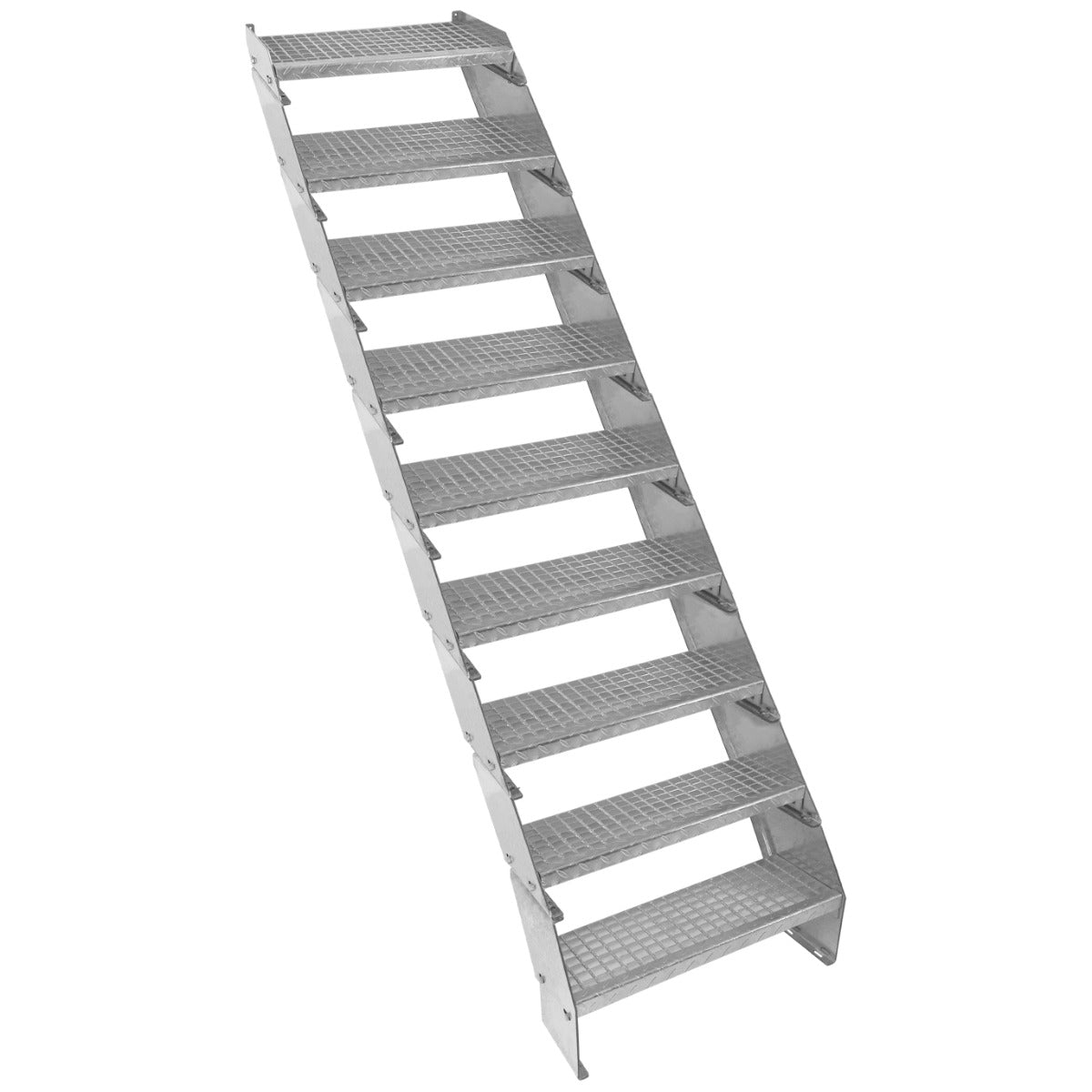 Q-Rax Scala Zincata Regolabile 9 Elementi 600 mm Acciaio
