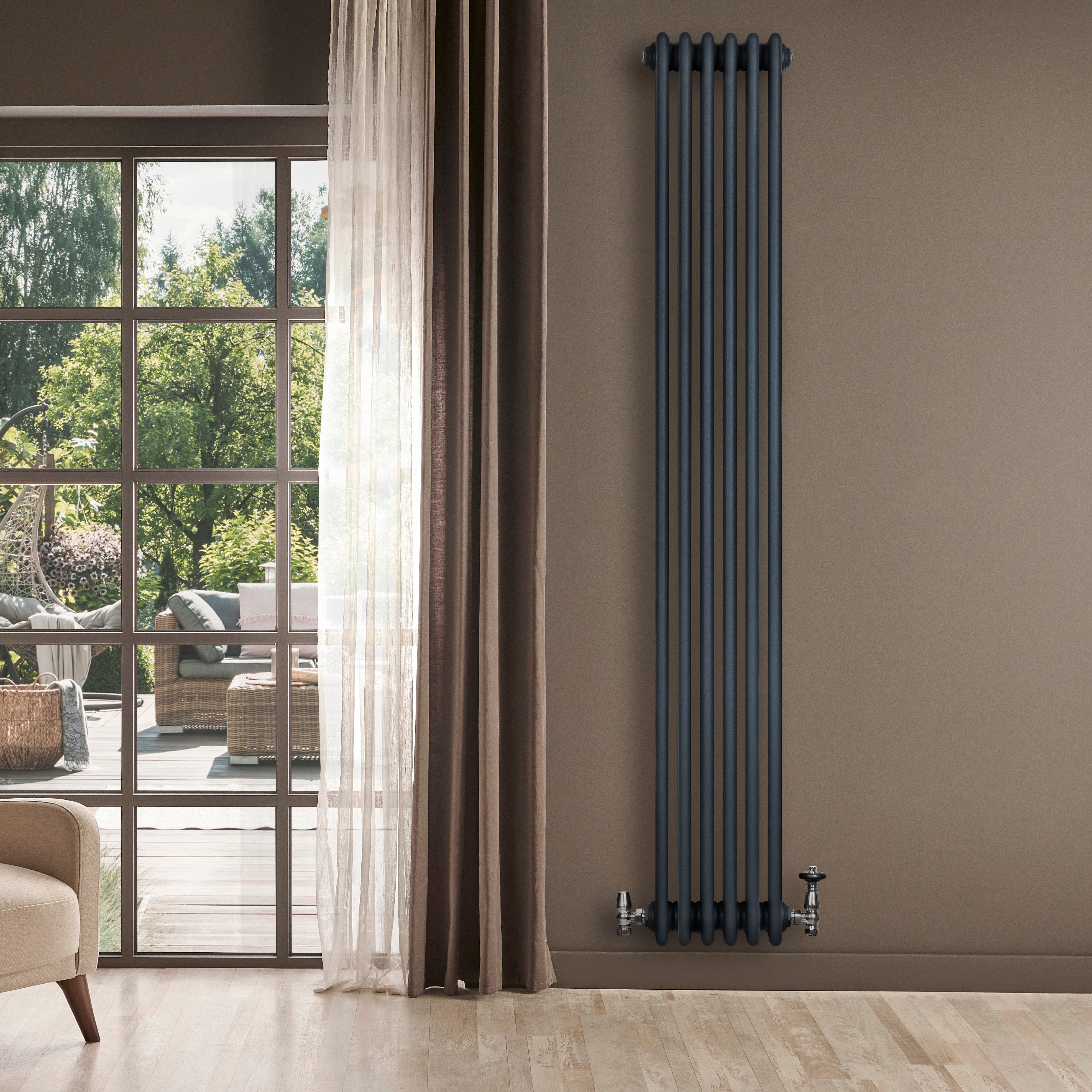 Q-Rax Tradizionali radiatore 4 colonne 1800x290 antracite