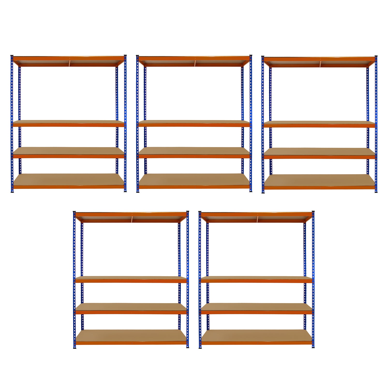Q-Rax S-Rax 5 Scaffali Acciaio Blu Arancione 150 cm