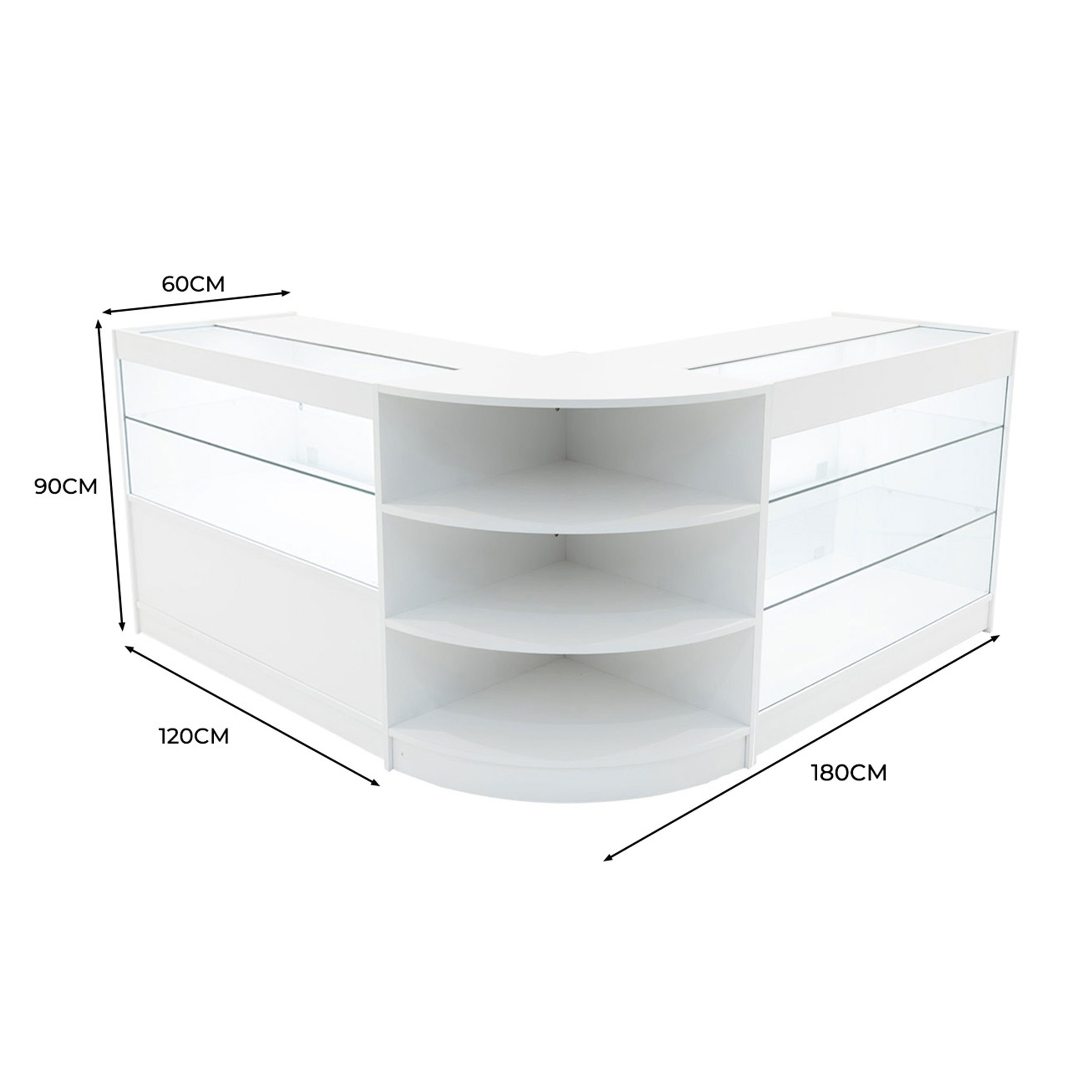 Q-Rax Calliope LED K1200 C1200 LM60 bancone negozio bianco