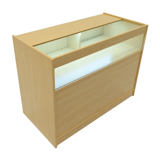 Q-Rax Banconi da Negozio LED B1200 vetrina 120 cm acero