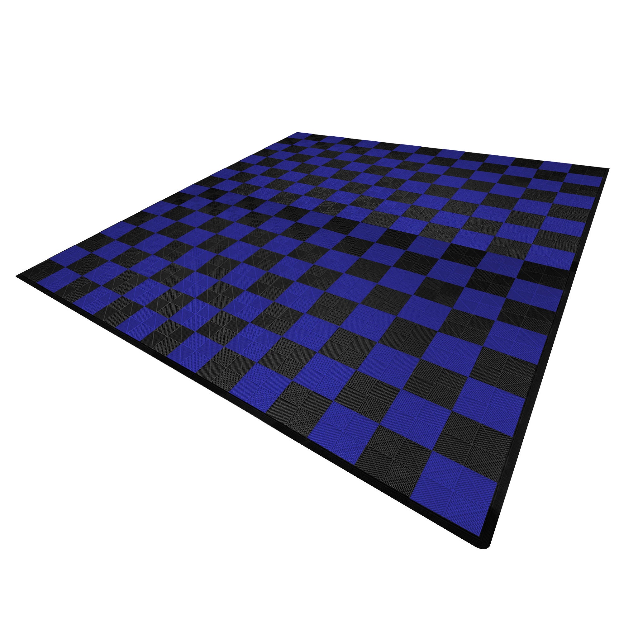 Q-Rax Piastrelle Ventilate 6x6m Pavimento Garage Nero-Blu Antiscivolo
